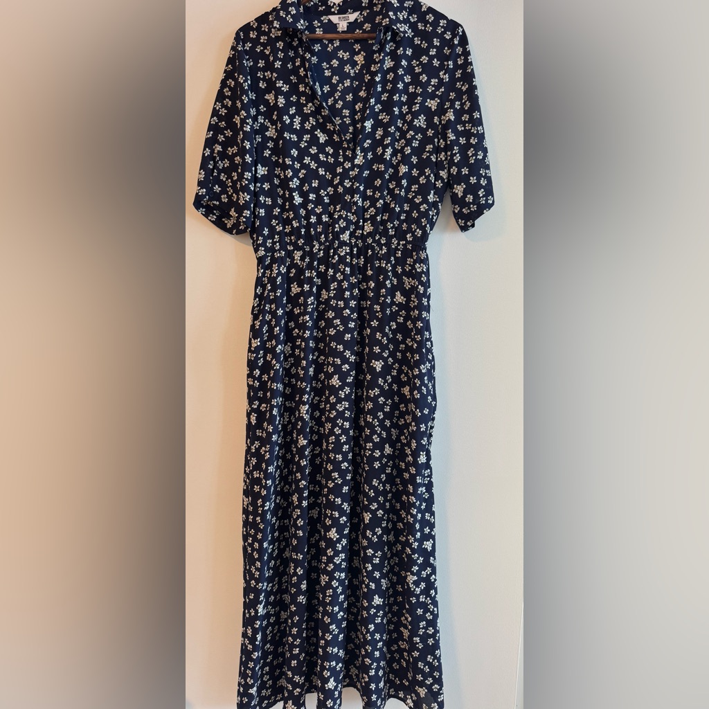 Bb Dakota By Steve Madden Maxi Navy Floral Dress